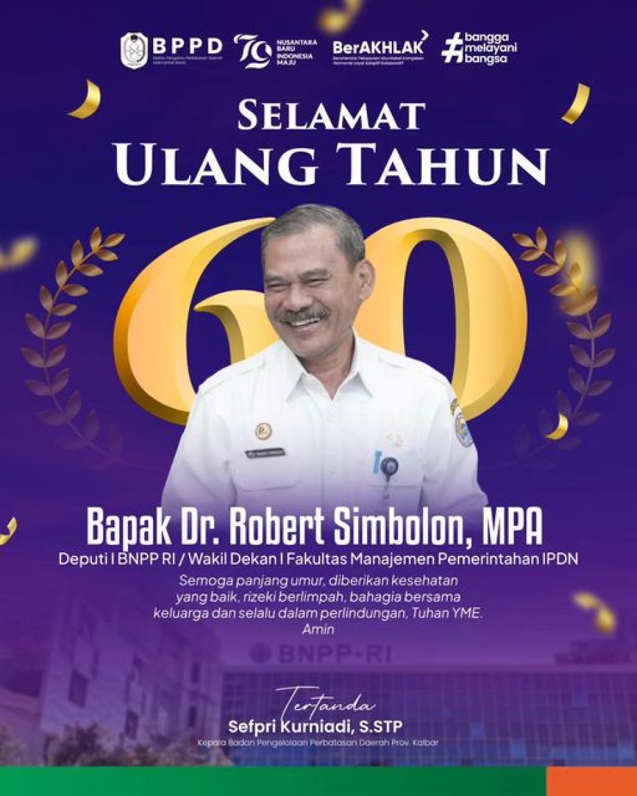 SELAMAT ULANG TAHUN Bapak Dr. Robert Simbolon, MPA